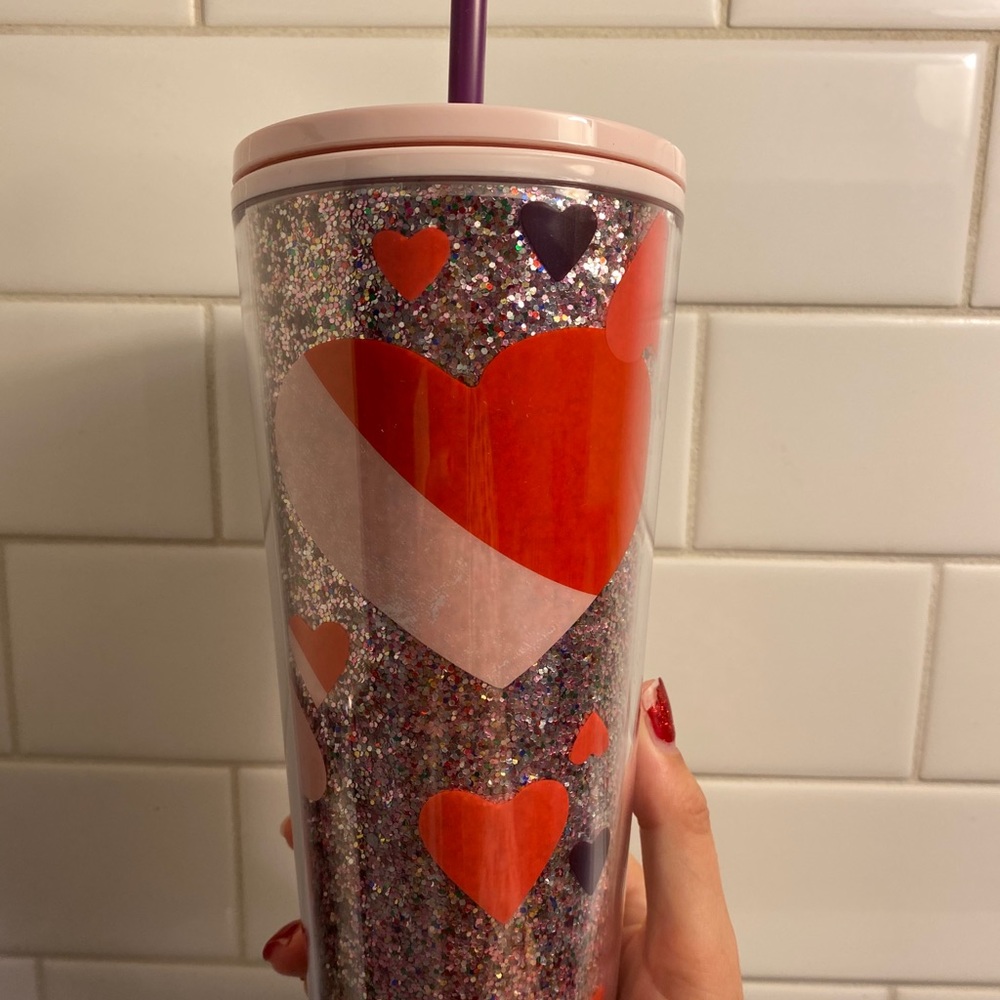Starbucks Valentines Glitter Tumbler